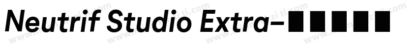 Neutrif Studio Extra字体转换